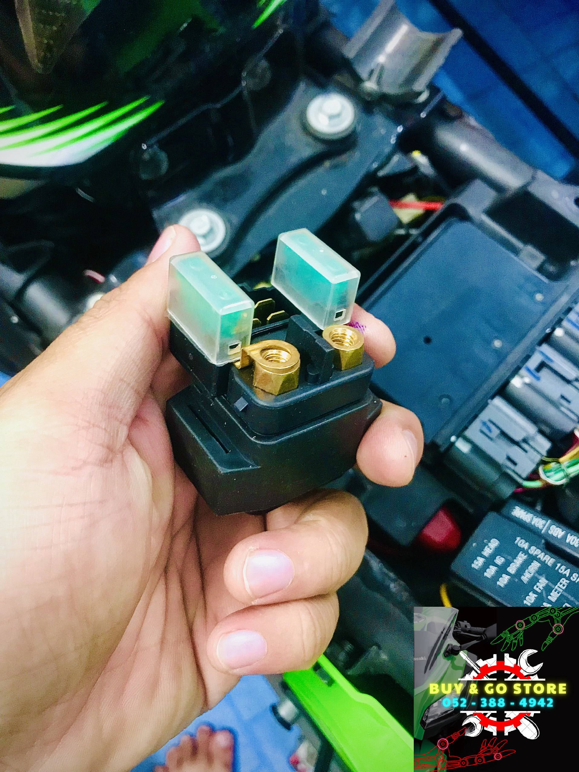 Rờ le đề kawasaki - Relay starting use for kawasaki. (Ninja/Z300, Zx25r, Vulcan/Z650 halogen, Versy300)