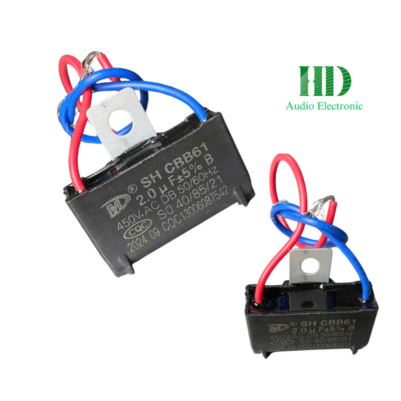 Tụ kapa - 2.0µF ±5%, 450V AC trong các mạch điện quạt, máy bơm nước, và các thiết bị công nghiệp - LinhKien HD