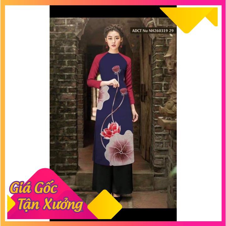 Áo Dài Cách Tân Chất Liệu Lụa Mềm Xẻ Tà Siêu Bền Đẹp