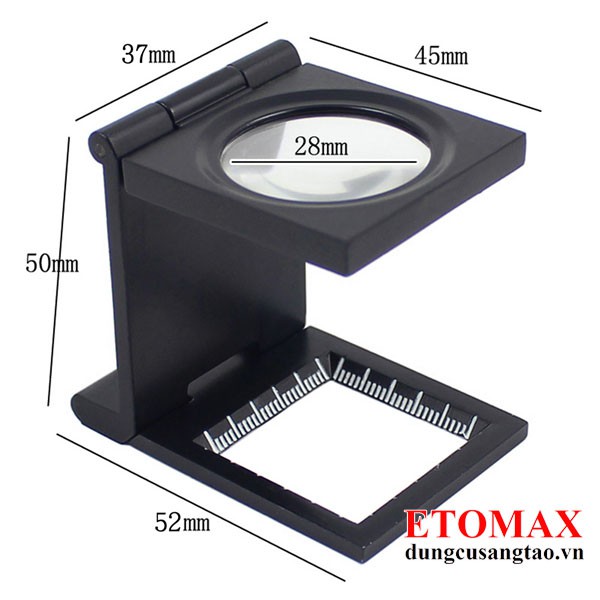 Kính lúp mini có thước đo-10x