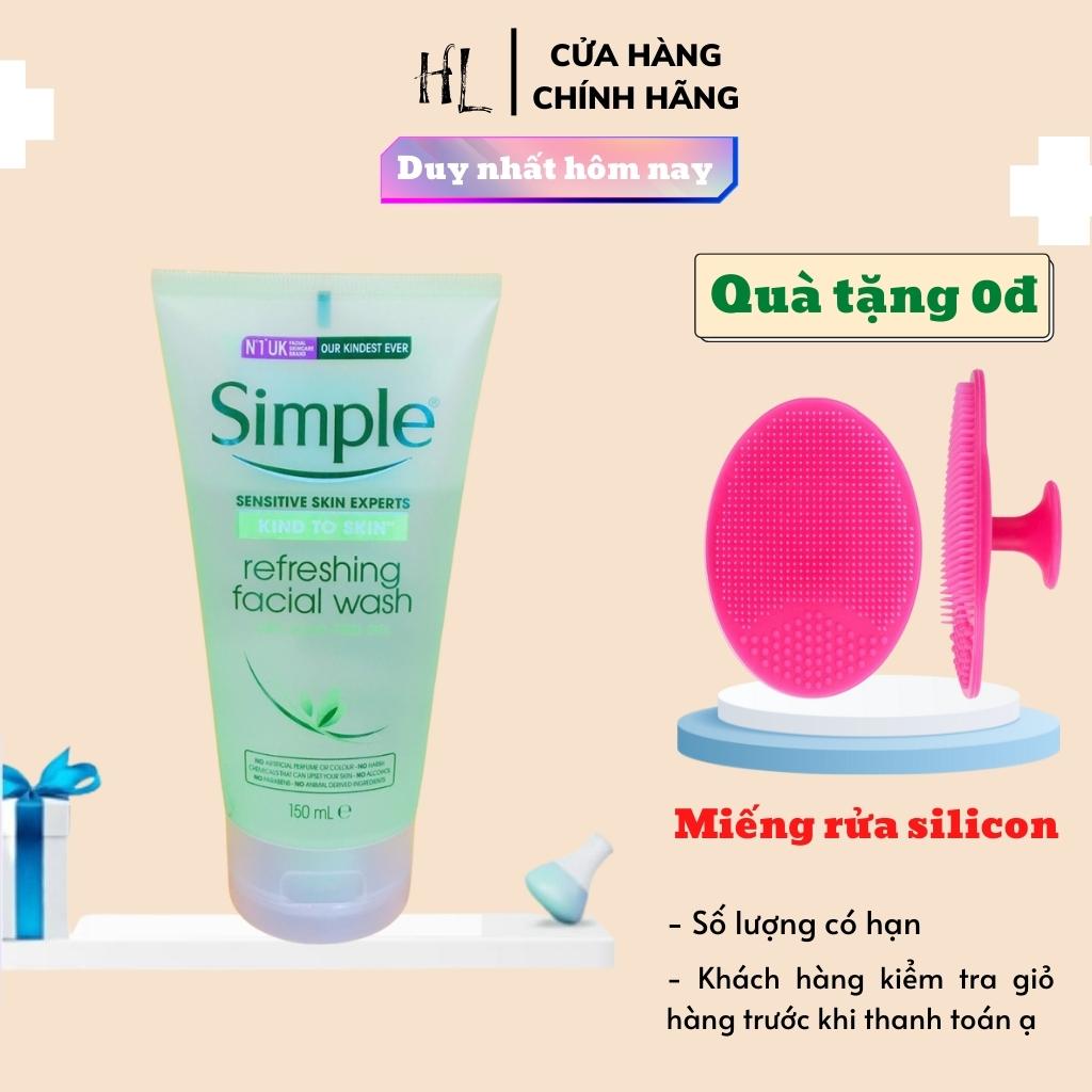 Sữa rửa mặt dạng gel ❤𝑭𝒓𝒆𝒆𝒔𝒉𝒊𝒑❤ Simple Our Kindest Ever 150ml - Sale Chính hãng
