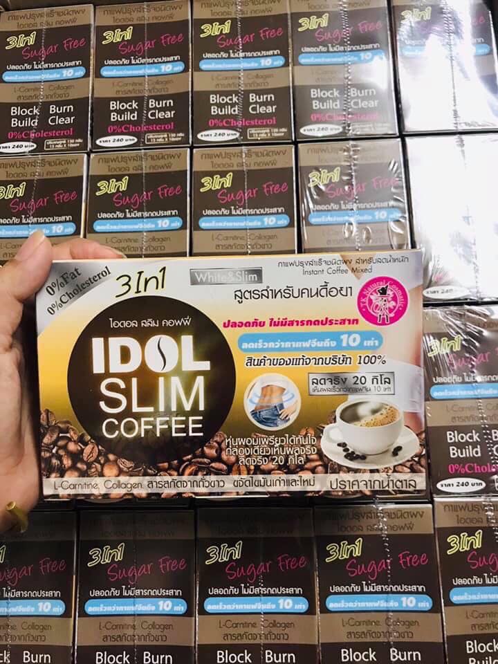 ( MẪU MỚI ) Cafe Giảm Cân Idol Slim Coffee - Hộp15g x 10 gói