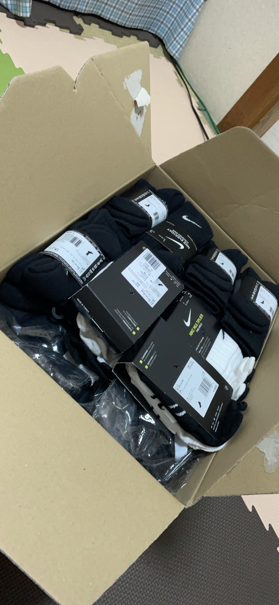 [Chính hãng 100%] Vớ Nike Nam Nữ Double Swoosh 1 pack 2 đôi trắng đen