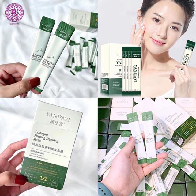 mặt nạ ngủ thạch collagen yanjiayi hộp 20 gói