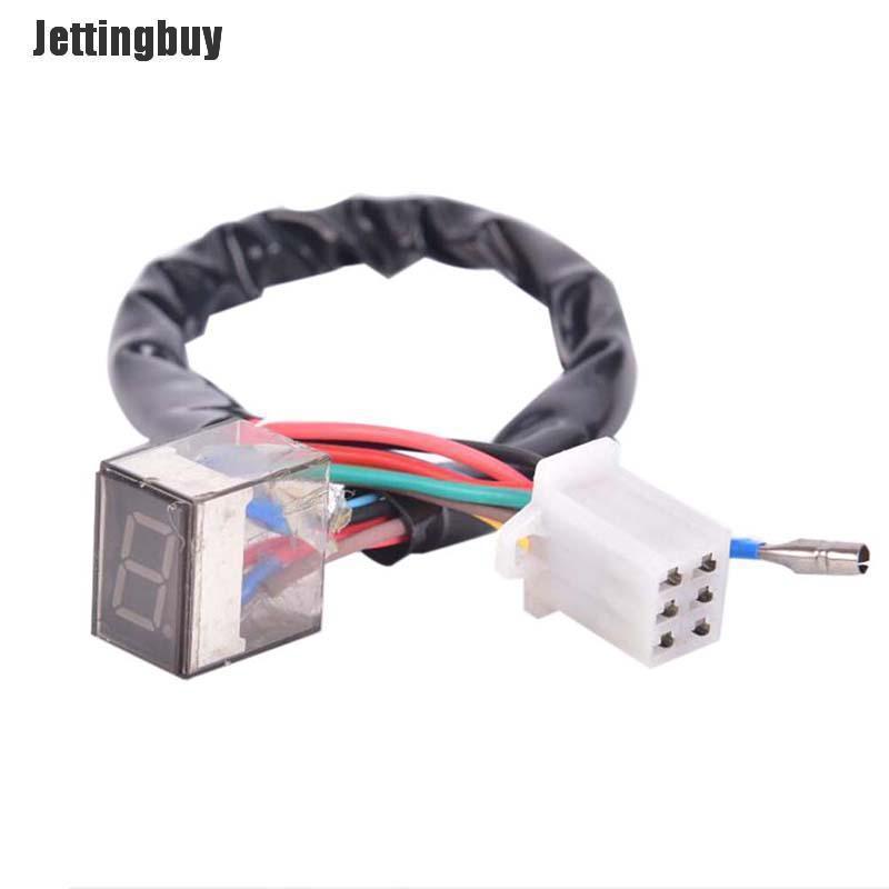 Jettingbuy LED Universal Digital Gear Indicator Motorcycle Display Shift Lever Sensor