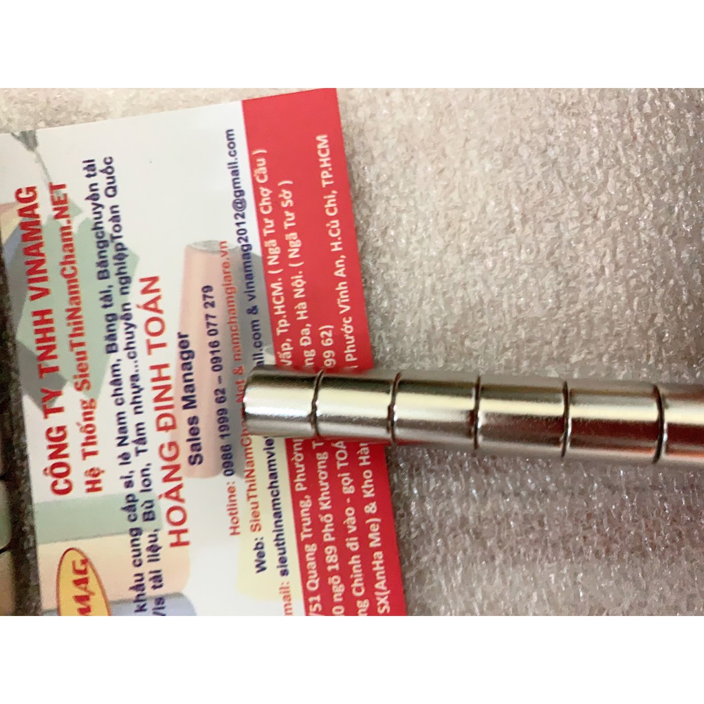 Nam châm viên 10x10mm loại nam châm vĩnh cửu
