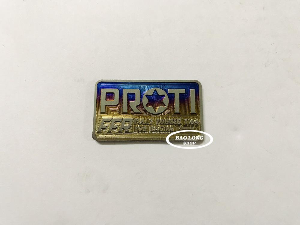 Tem TiTanium PROTI gắn xe máy (100% Titan)