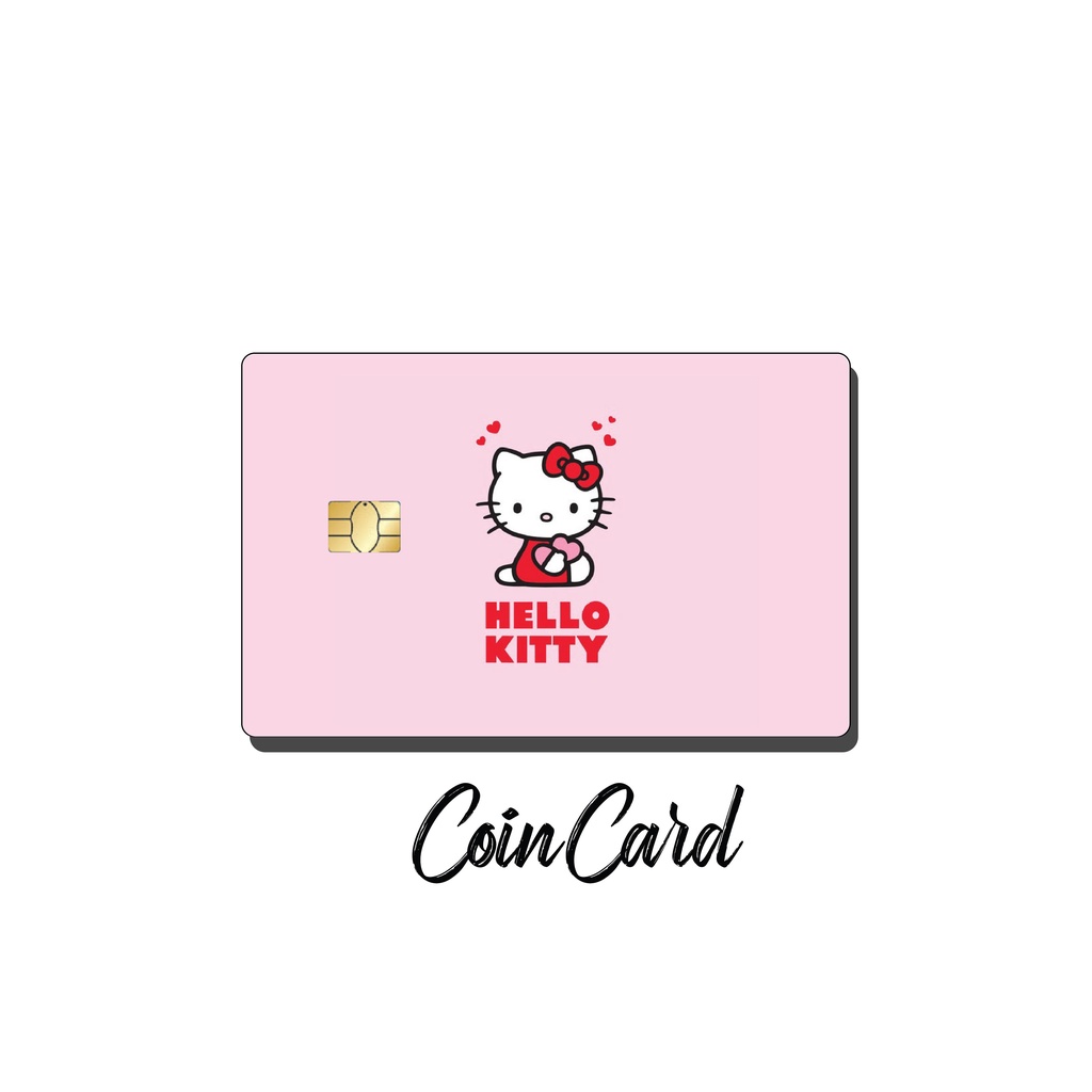 " Hello Kitty "( Decal dán Thẻ ATM, debit, thẻ từ, thẻ chung cư, bảo vệ thẻ) | Dán thẻ ATM COINCARD