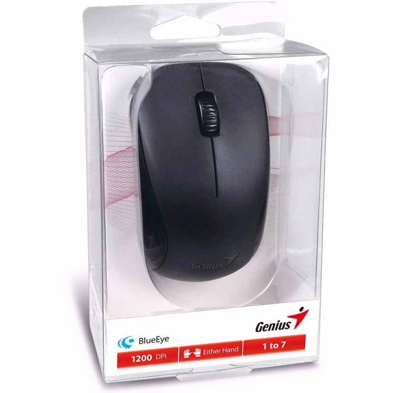 Chuột không dây máy tính Genius Wireless NX-7000 (màu đen) Hoạt động êm ái, kiểu dáng nhỏ gọn, vừa vặn bàn tay - Bảo hành 12 tháng - Hàng Chính Hãng
