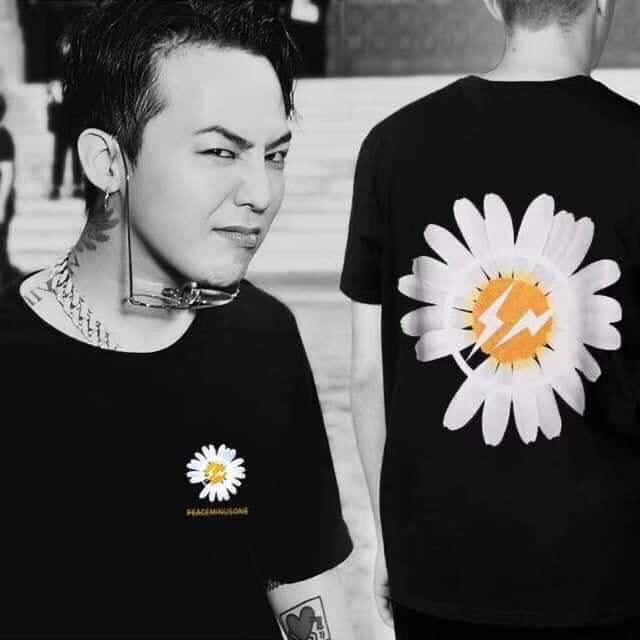 [HCM]Áo thun nam XUẤT KHẨU tay lỡ in hình HOA CÚC G-DRAGON - ATL10 - thương hiệu blackshop
