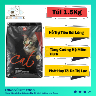 Hạt Khô Cho Mèo Catseye (Túi nguyên 1.5kg) Cateye - Thức ăn cho mèo Hàn Quốc Tiêu Búi Lông - Thức ăn khô cao cấp cho mèo - Long Vũ Pet Food thumbnail
