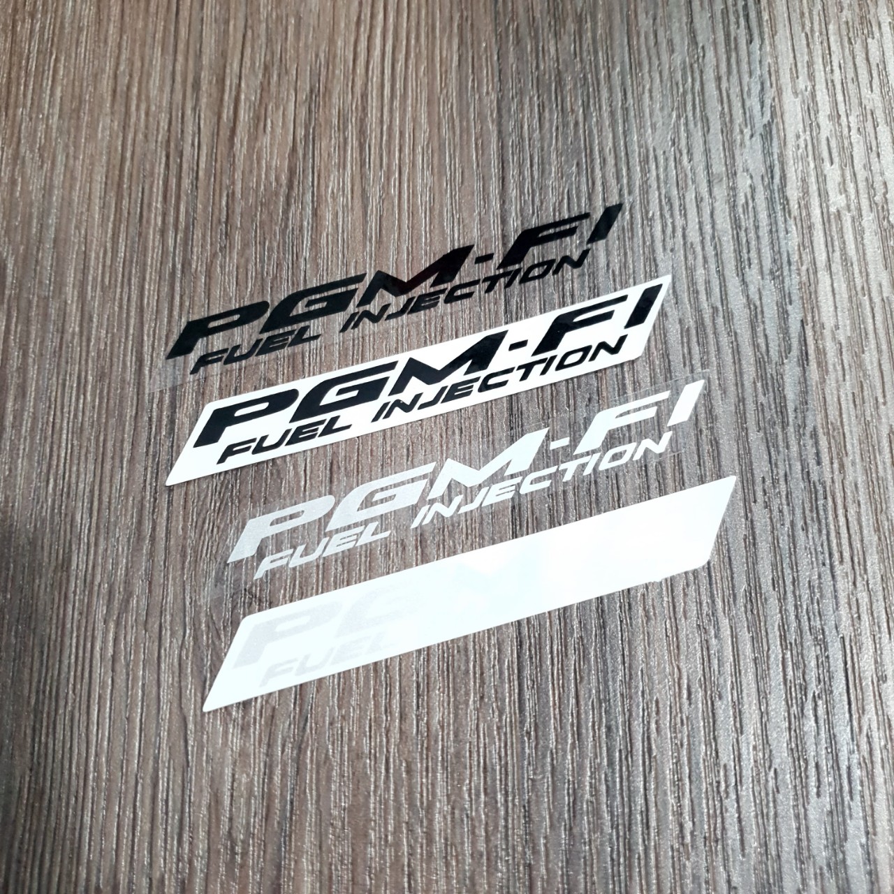 Bộ tem keo trong chữ pgm-fi fuel injecton - decal chữ pgm-fi fuel injecton dán trang trí xe máy