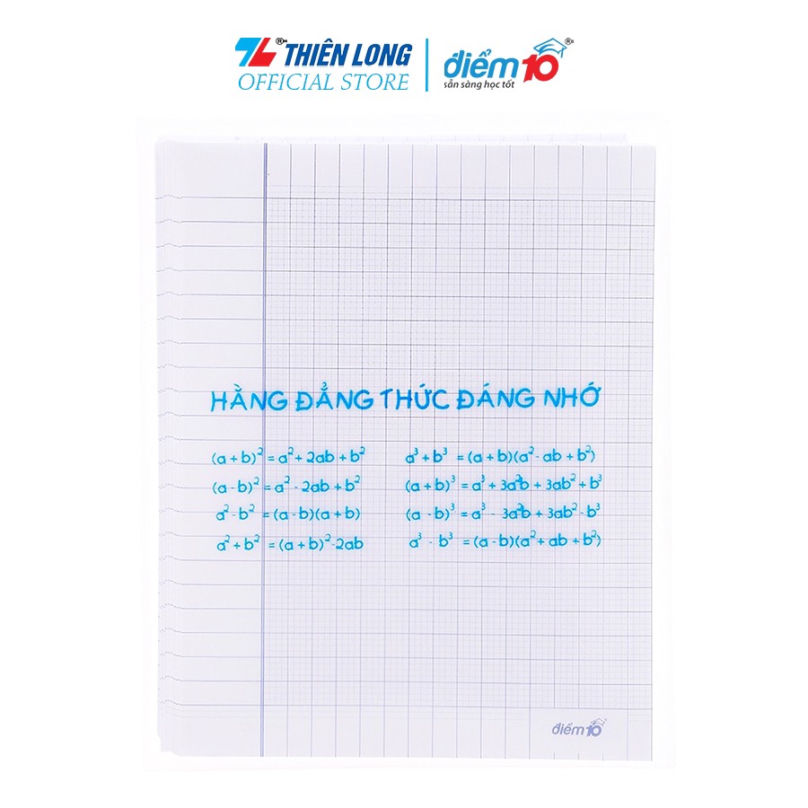 Giấy kiểm tra thiên long điểm 10 tp-gkt07 - 4 ô ly vuông
