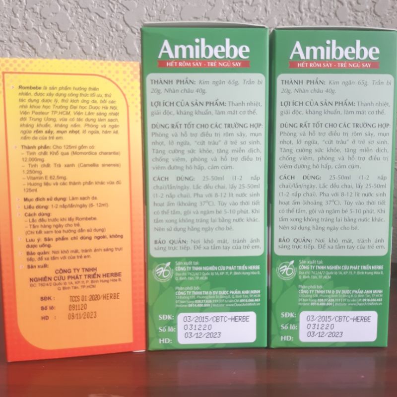 Combo 2 Chai Amibebe Tặng 1 Chai Rombebe