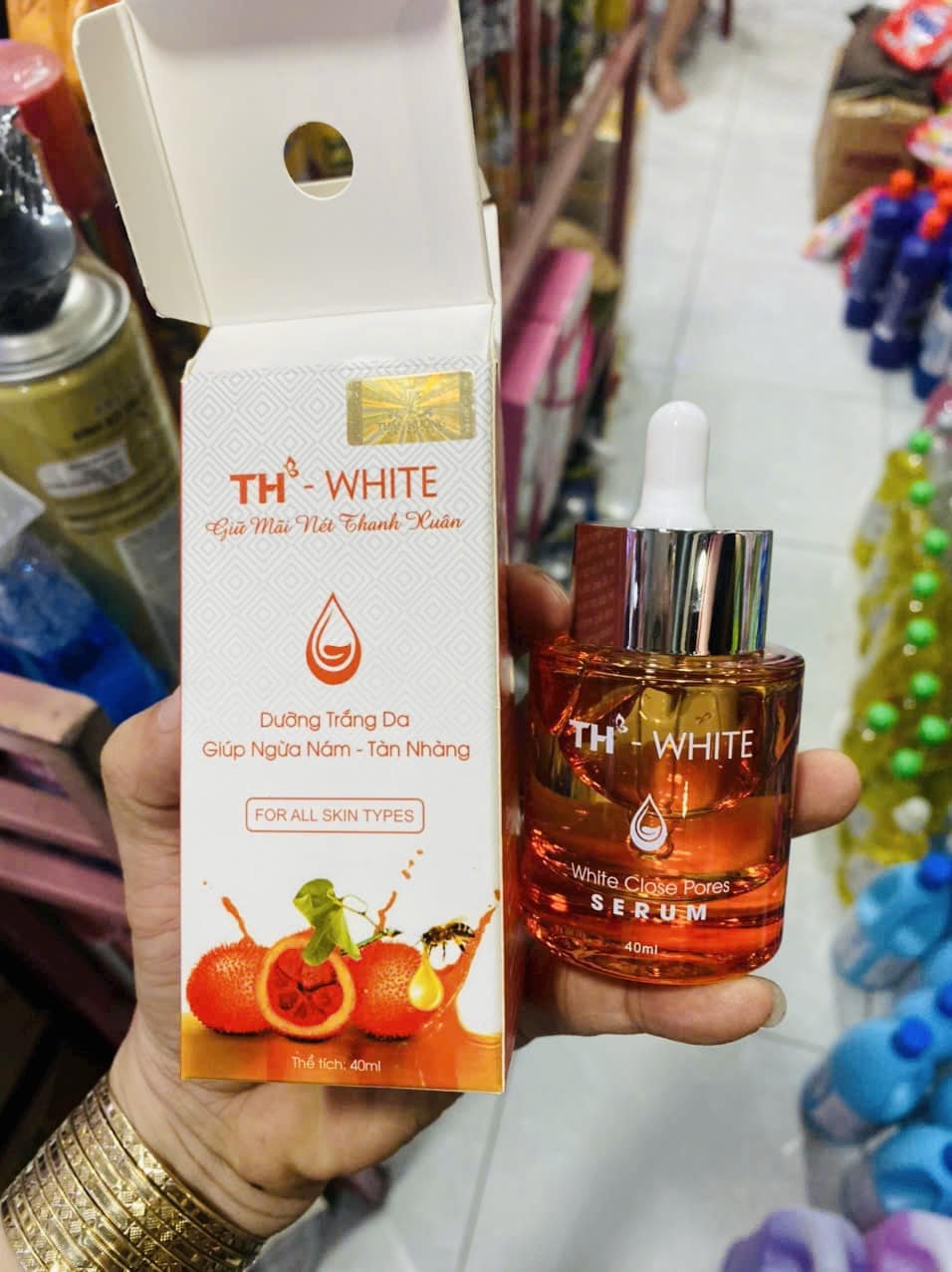 Serum trắng da se khít lỗ chân lông TH-White 40ml