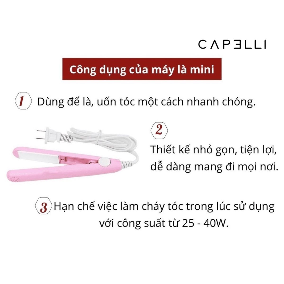 Máy Là Tóc Mini CAPELLI