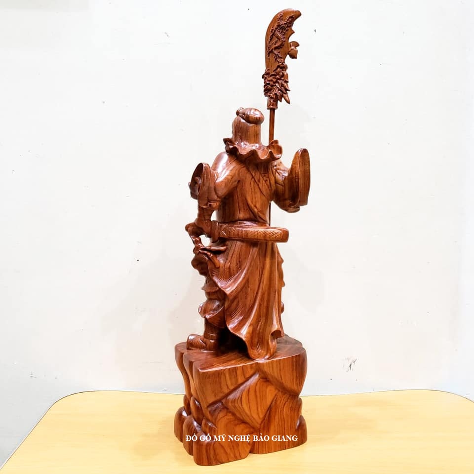 Tượng quan công gỗ hương cao 40 cm