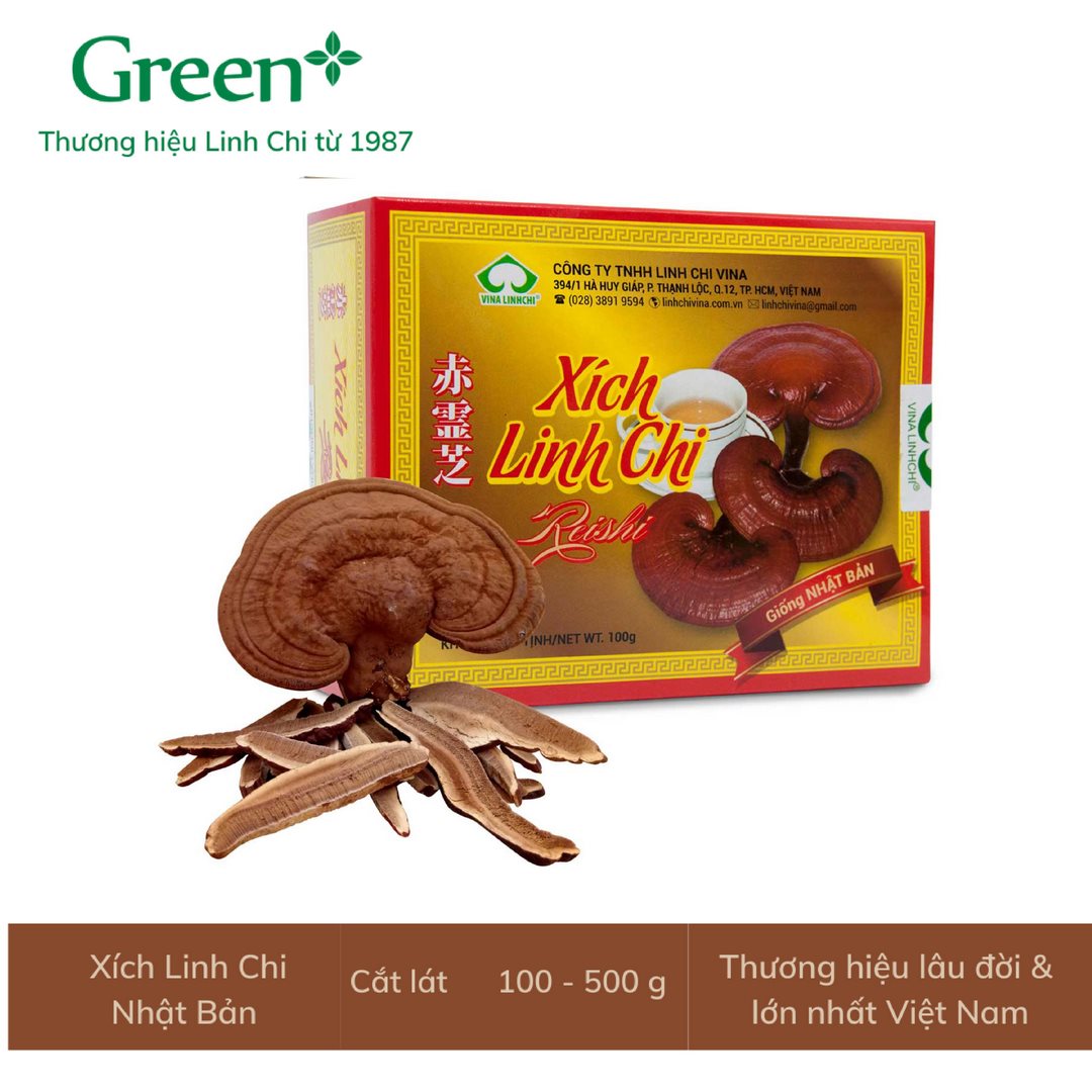 [HCM]Nấm Linh Chi Nhật - cắt lát 100g