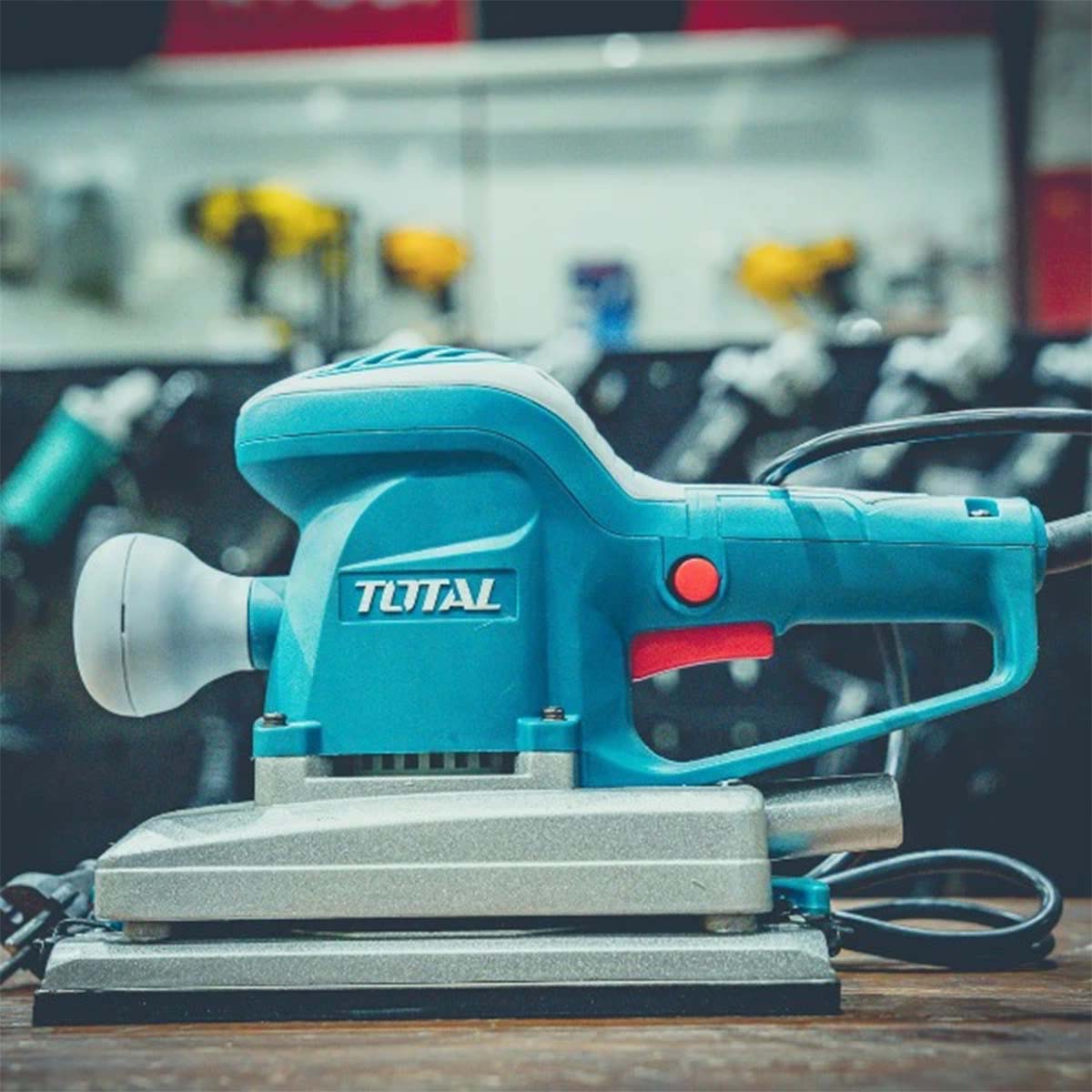 Máy chà nhám rung đa năng cầm tay TOTAL 240W-1200W 220V, chà nhám vuông, tròn, chữ nhật, nhám băng tốc độ cao chính hãng kèm phụ kiện