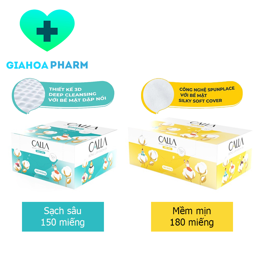 [HCM]Bông tẩy trang Calla Bông Bạch Tuyết (Mẫu mới)