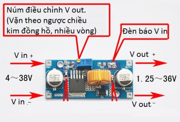 DC booster 38V 5A (chỉnh lưu / chỉnh điện áp / điều tốc)