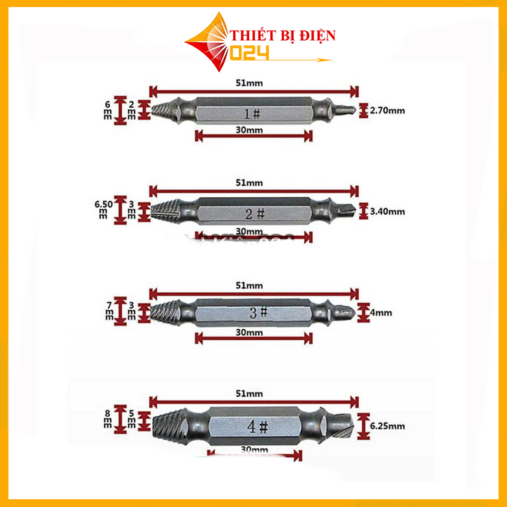 Bộ Dụng Cụ Tháo Ốc Vít Toét Đầu S2