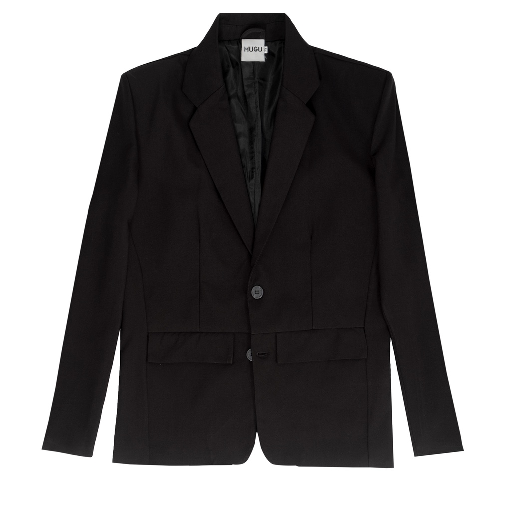 Áo khoác blazer trơn form rộng Basic Blazer HUGU chất vải cao cấp chuẩn form