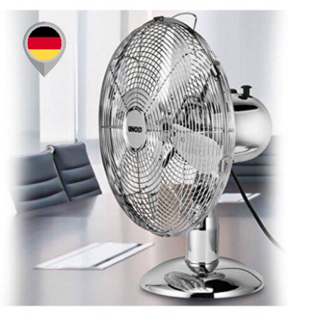 Unold stainless steel 86830 desk fan, imported from Germany