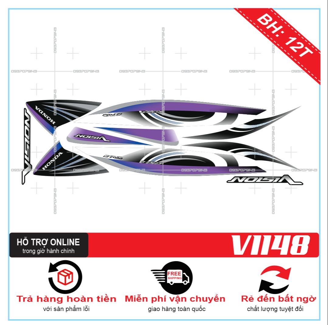 TEM XE VISION 2012, TEM RỜI XE VISION 2012 THÁI