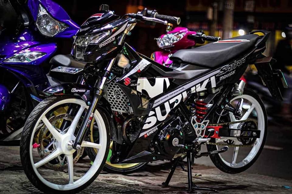 [HCM]Tem rời dán xe satria- raider đen cao cấp