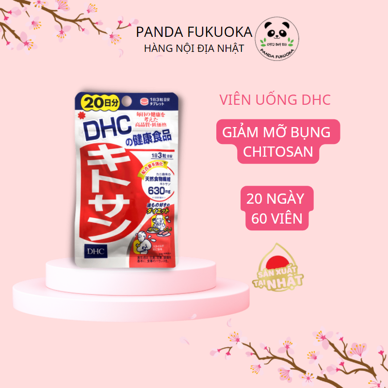 Viên Uống Giảm Mỡ Bụng DHC Chitosan ( Gói 60 Viên / 20 Ngày ) - Ức Chế Hấp Thụ Chất Béo Vùng Bụng - Hàng Nội Địa Nhật Panda Fukuoka
