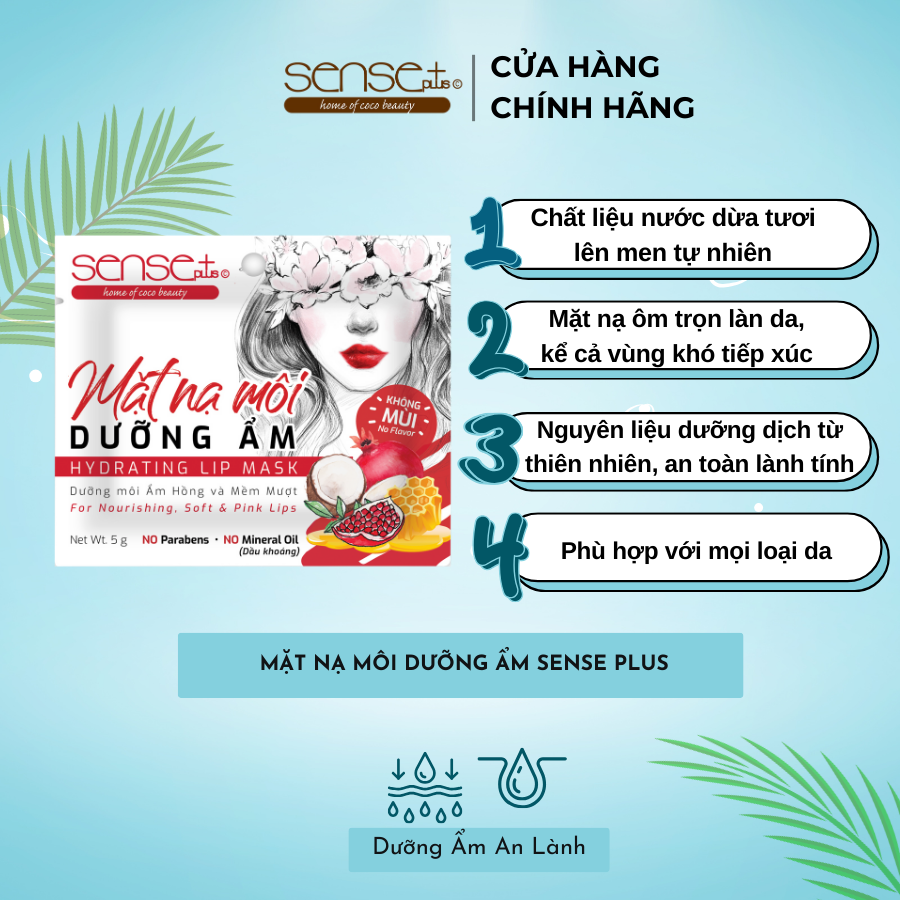 MẶT NẠ MÔI DƯỠNG ẨM SENSE PLUS 5G