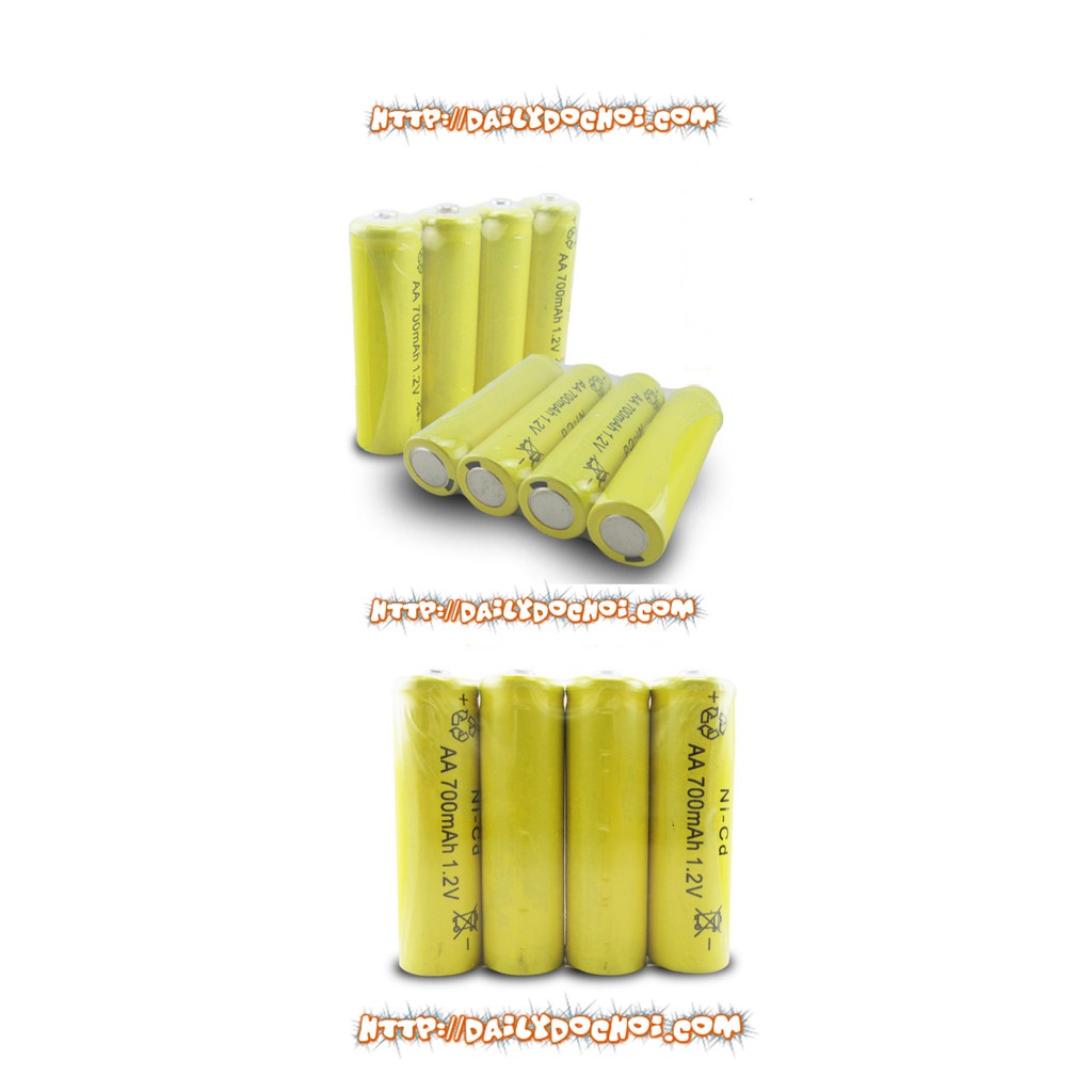 Pin sạc AA 1.2V 700mah giành cho ô tô, điều khiển, khay pin nuôi nguồn một viên