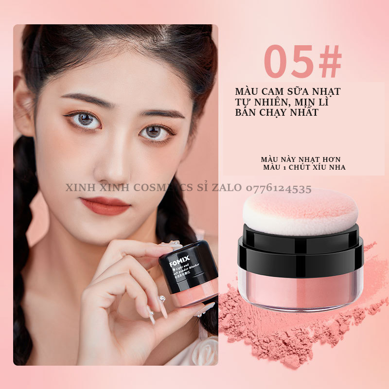 Phấn má hồng lâu trôi, phấn má tone cam dạng chấm