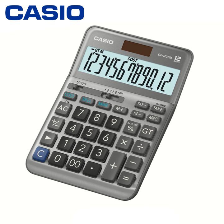Máy tính casio df-120fm cỡ trung thông dụng cho kế toán,nvvp bảo hành 7 năm