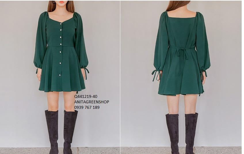 Q441219 ĐẦM XÒE CỔ VUÔNG DỄ THƯƠNG