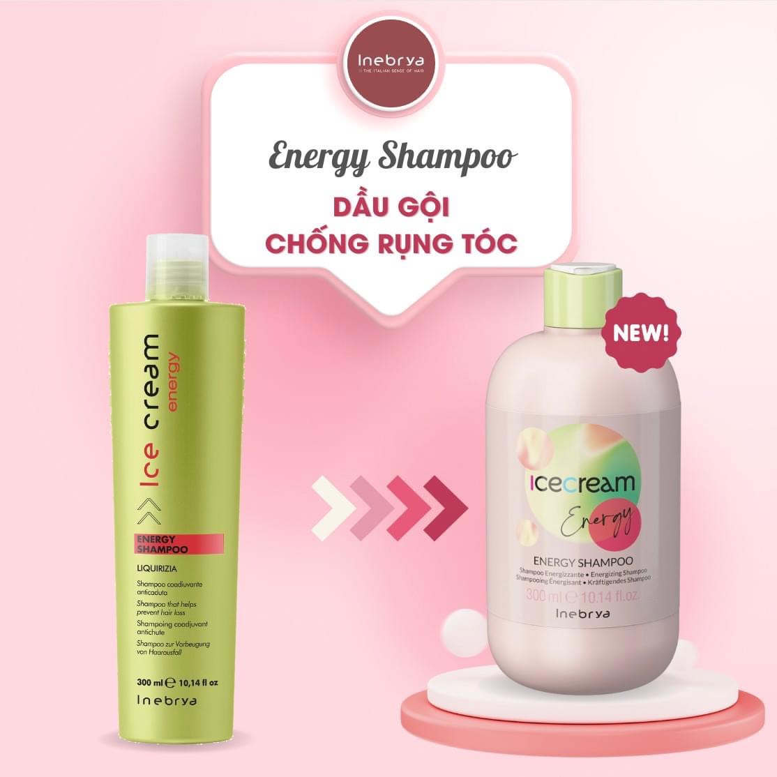 [+Tặng mũ trùm][HCM]Dầu gội chống rụng tóc Inebrya Energy 300ml