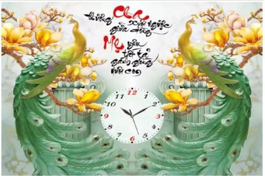 Tranh đính đá cha mẹ lv157