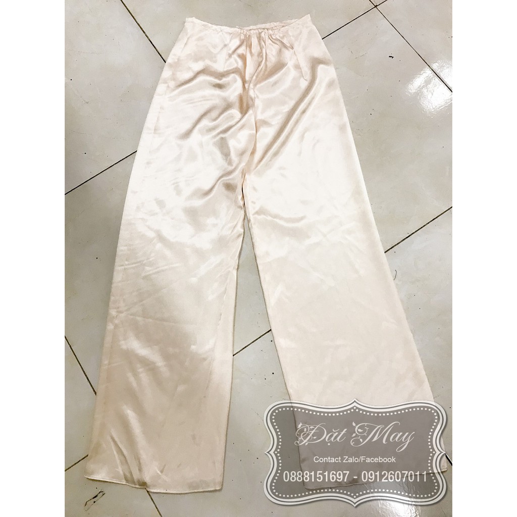 Quần dành cho áo dài truyền thống vải phi mềm ống rộng nhiều màu size