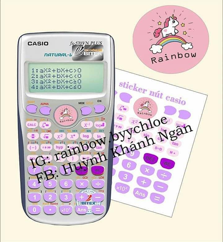 Sticker nút máy tính bỏ túi