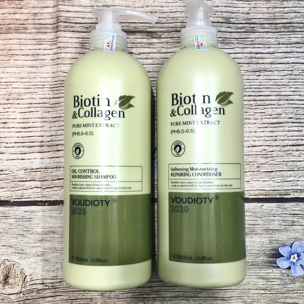 Dầu gội xả Biotin & Collagen New Oil Control kiềm dầu mượt tóc 1000mlx2Dầu gội xả Biotin & Collagen New Oil Control kiềm dầu mượt tóc 1000mlx2