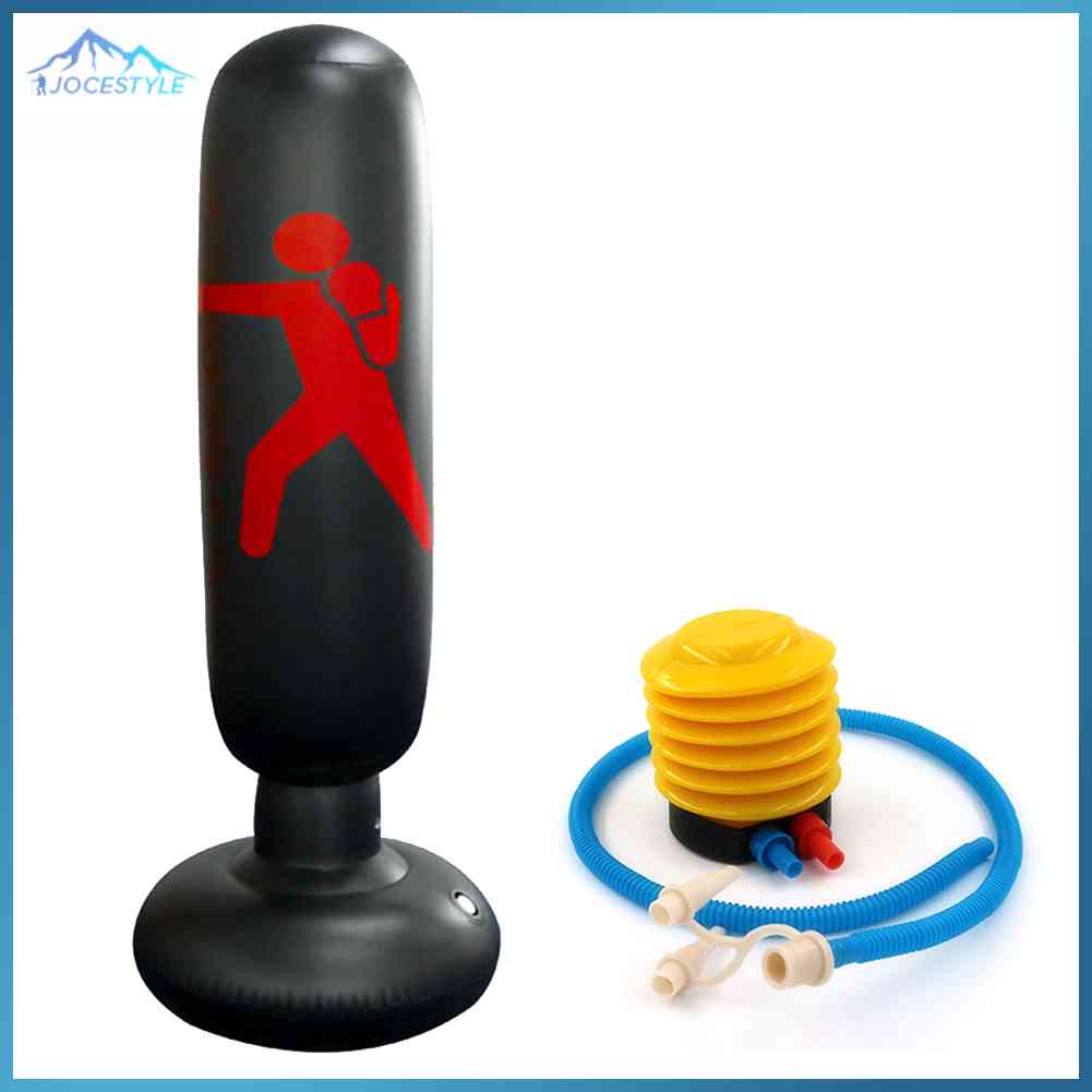 1.6m Inflatable Boxing Punching Bag Stress Punch Tower Bounce Back Sandbag