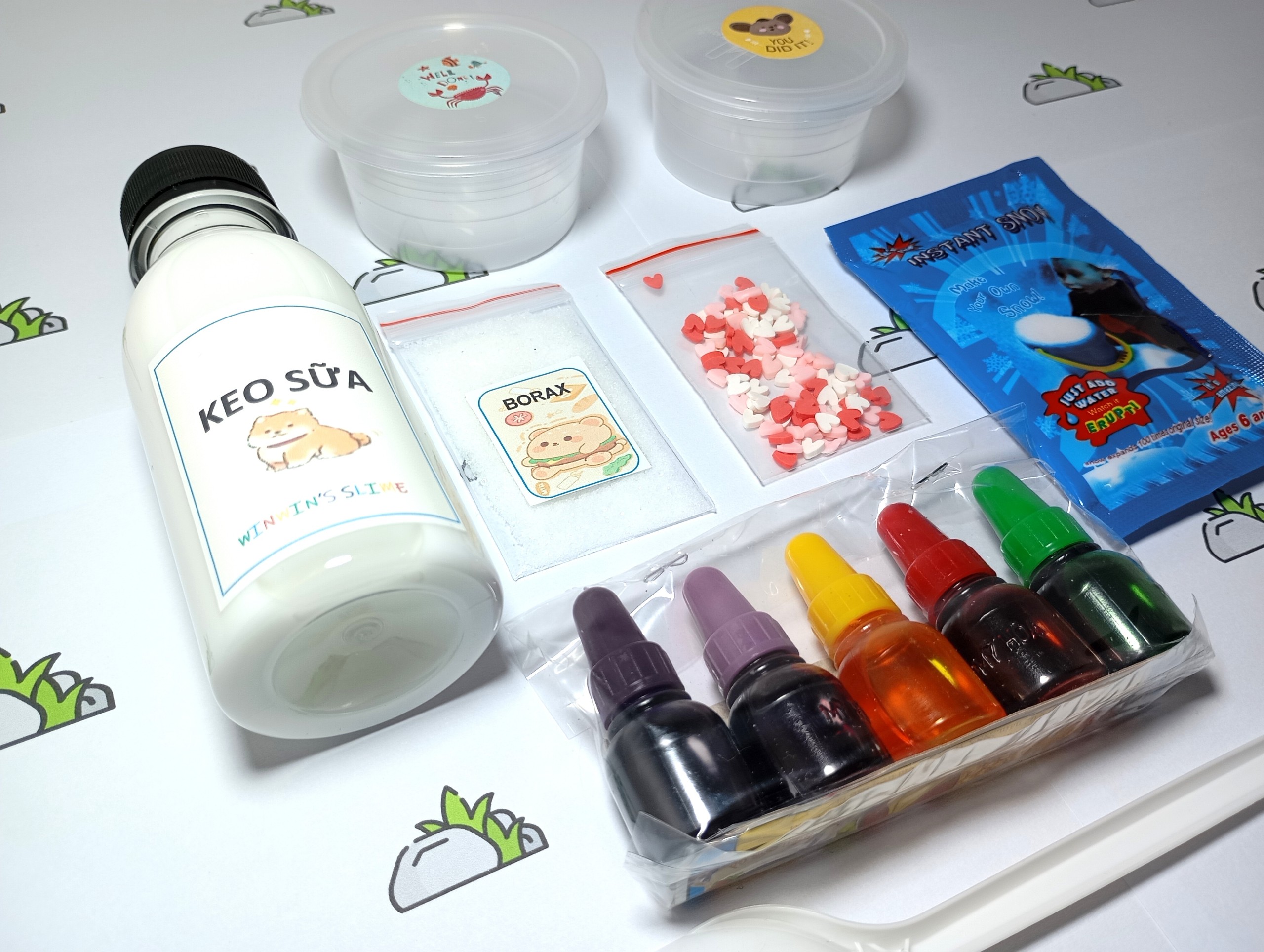 (BK21) BỘ KIT SLIME MÂY - DỤNG CỤ LÀM SLIME MÂY (CLOUD SLIME)