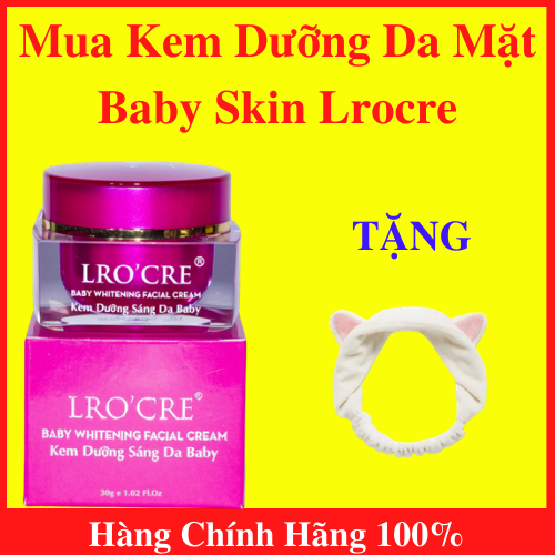 [HCM]Kem Dưỡng Sáng Da Mặt Baby Skin Lrocre + Tặng kèm băng đô tai mèo xinh xắn