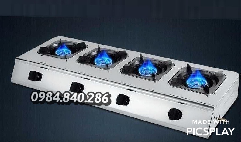 Bếp gas 4 họng - 4 cửa