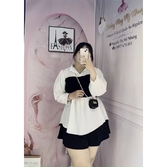 Áo Sơmi Tiểu Thư Bigsize 67Kg Đến 95Kg