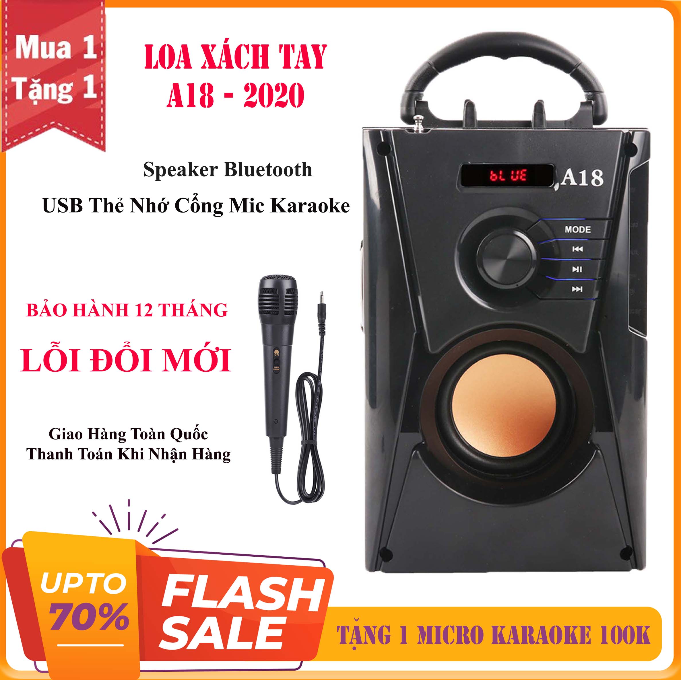 Loa hát karaoke có mic - Loa Công Suất Lớn - Loa A300 Hozito Cao Cấp Omono 2020 Đi kèm. Loa t cắm trực tiếp. Loa Hat Karaoke Bluetooth Kẹo Kéo.