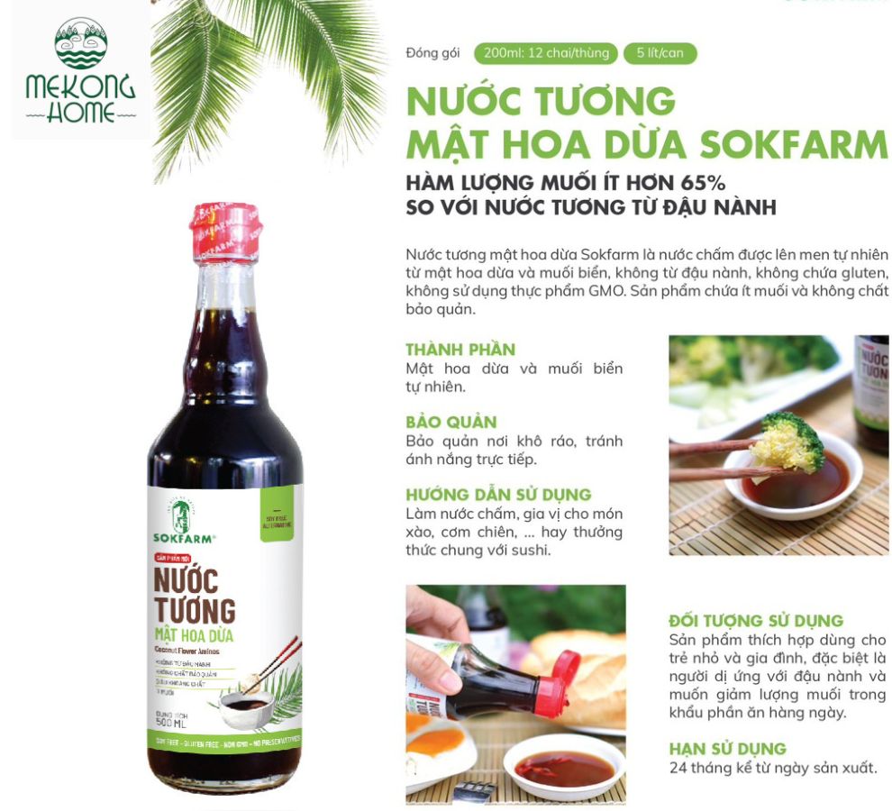 Nước Tương Mật Hoa Dừa - CHAI LỚN 500ml