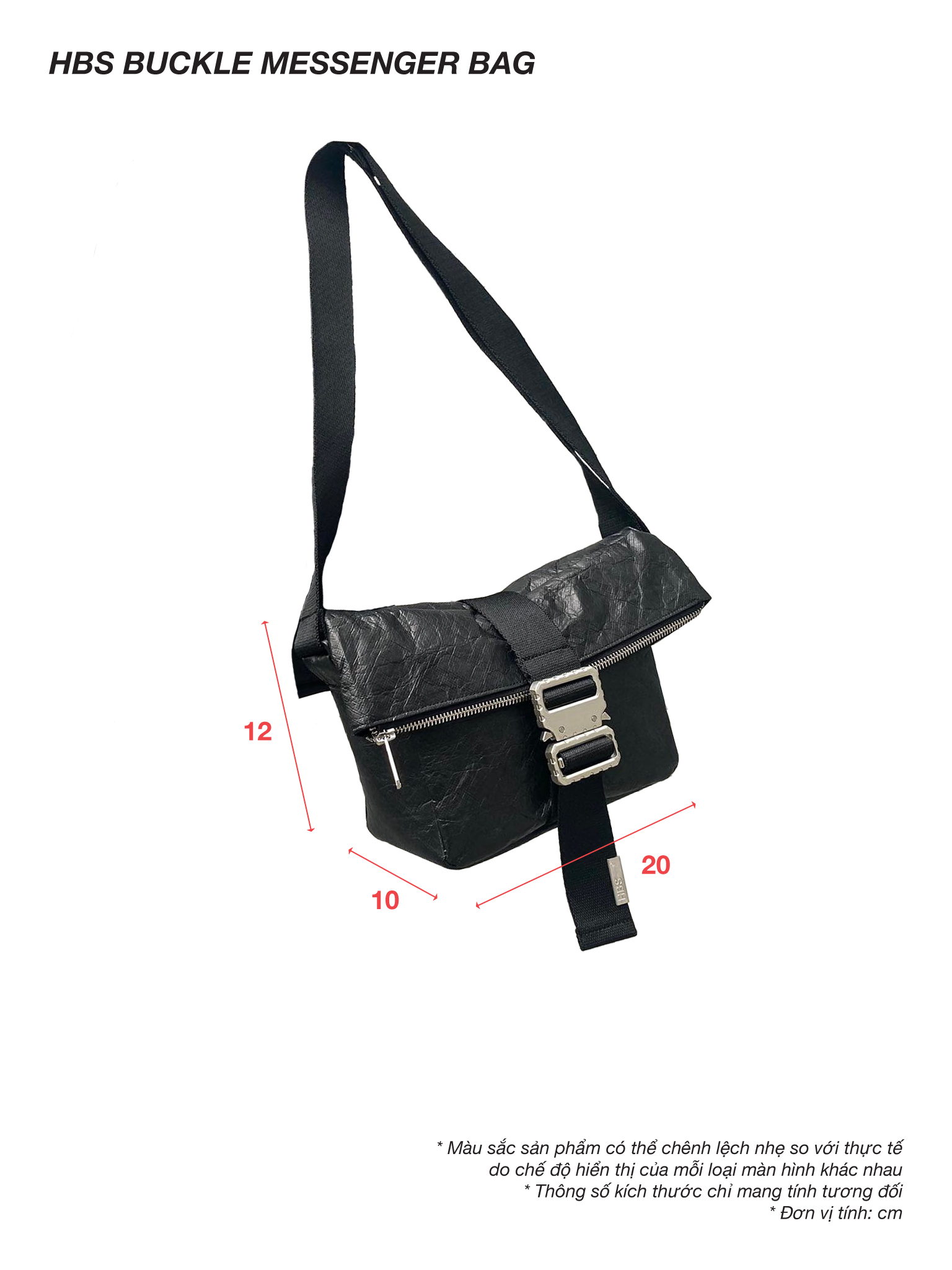 Túi đeo chéo mini HBS Buckle Messenger Bag