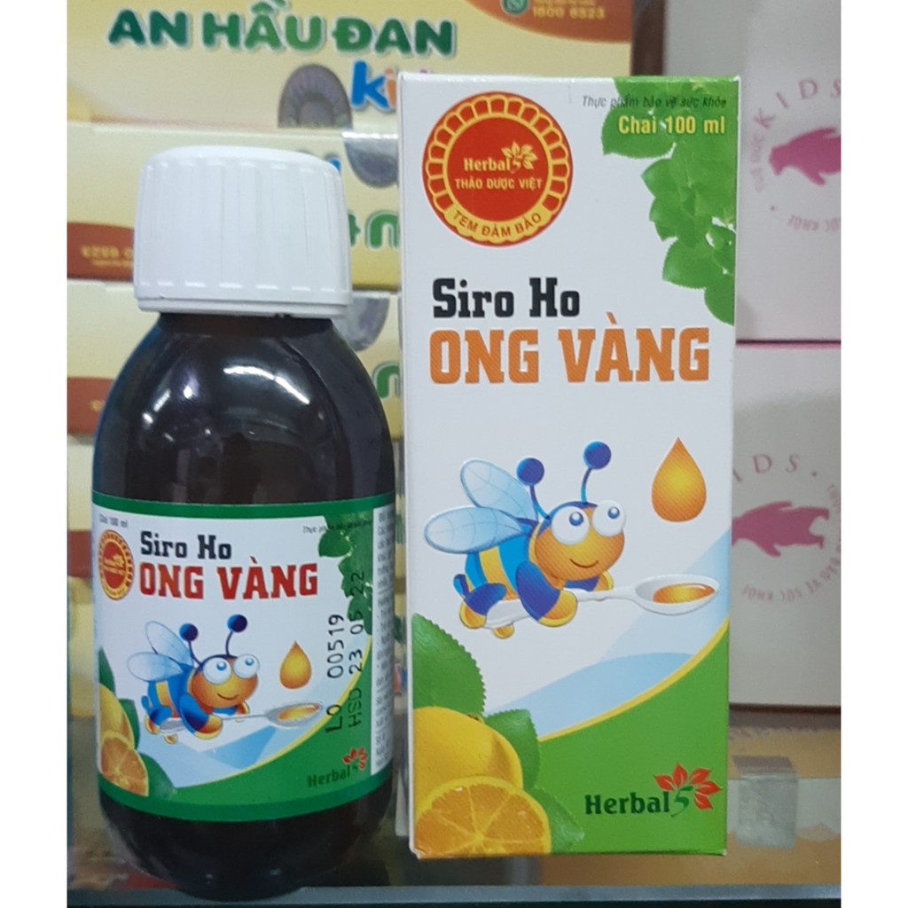 siro ong vàng hỗ trợ hô hấp